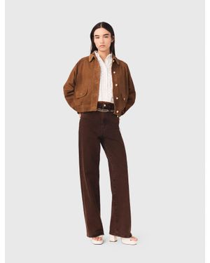Maje Bootcut Jeans With Chain - White