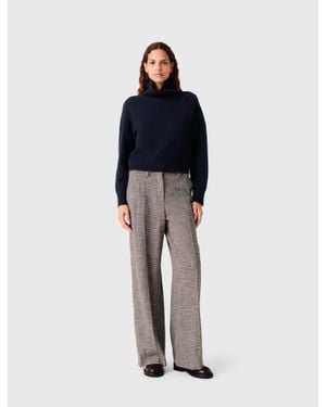 Maje High-Neck Cashmere Jumper - Blue