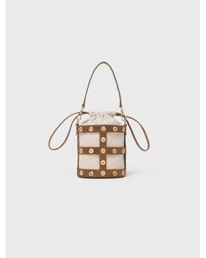 Maje Bucket Bag Miss M Aus Wildleder - Mettallic