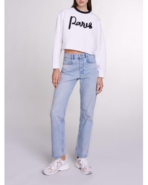 Maje Cropped Sweatshirt - Blue