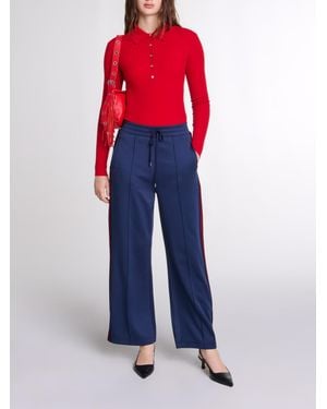 Maje Wool And Silk Bodysuit - Red