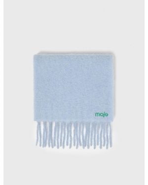 Maje Wool And Alpaca Blend Scarf - Blue