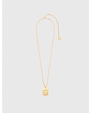 Maje Zodiac Sign Plaque Necklace - White