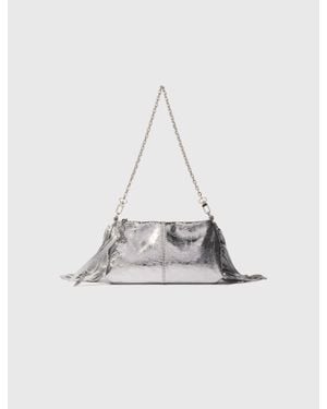 Maje Miss M Leather Pouch Bag - White