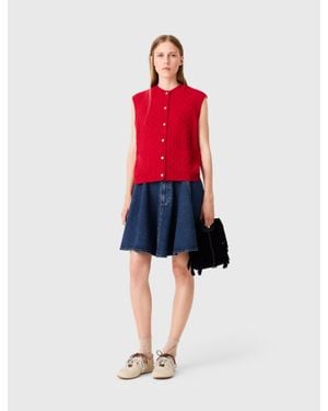 Maje Ärmelloses Stricktop - Rot