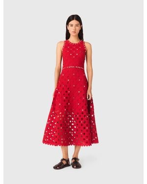 Maje Mirrored Crochet Dress