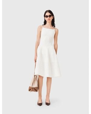 Maje Knit Maxi Dress - White