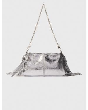 Maje Miss M Leather Pouch Bag - Metallic