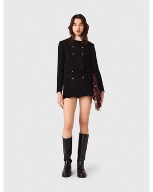 Maje Short Jacket With Buttons - Black