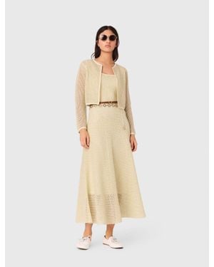 Maje Cardigan En Maille Strassée - Neutre