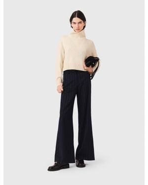 Maje High-Neck Cashmere Jumper - White