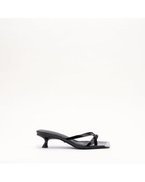 Mallet London Mallet Elisa Leather Kitten Heels - Black