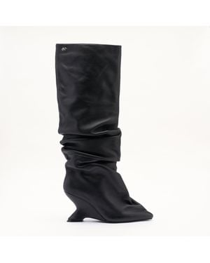 Mallet London Mallet Layla Leather Slouch Knee High Boots - Black