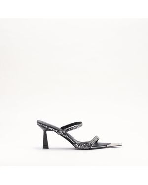 Mallet London Mallet Frederica Swarovski Crystal Leather Heels - White