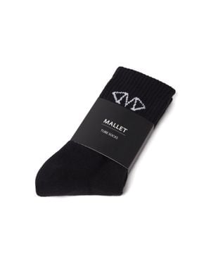 Mallet London Mallet Socks Diamond Monogram Single - Black