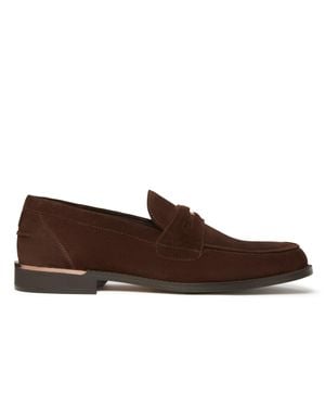 Mallet Rockwell Penny Loafer Suede - Brown