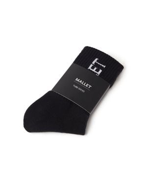 Mallet London Mallet Socks Large Logo Single - Black