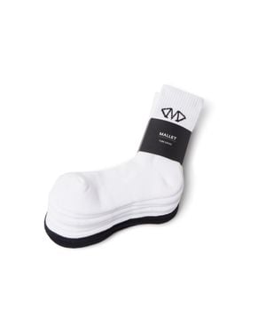 Mallet London Mallet Socks Diamond Monogram 5 Pack Multi - White