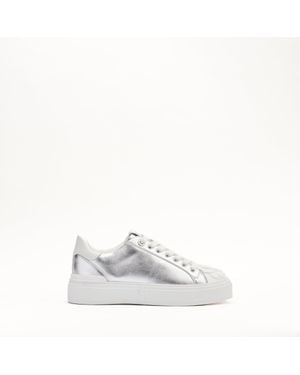 Mallet London Mallet Bloomsbury Metallic Leather Trainers - White