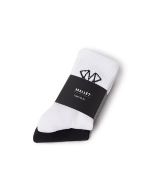Mallet London Mallet Socks Diamond Monogram 2 Pack Multi - Black