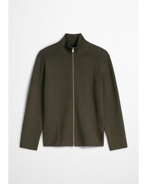 Marc O' Polo Zip-Strickjacke Regular - Grün