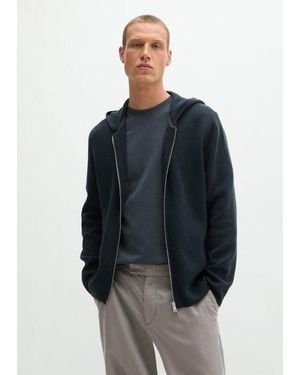 Marc O' Polo Kapuzen-Strickjacke Regular - Blau