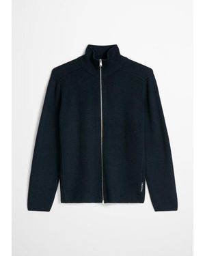 Marc O' Polo Zip-Strickjacke Regular - Blau