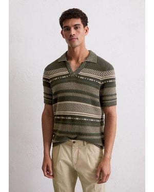 Marc O' Polo Kurzarm-Pullover Regular - Grün