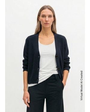 Marc O' Polo V-Neck-Cardigan Relaxed - Blau