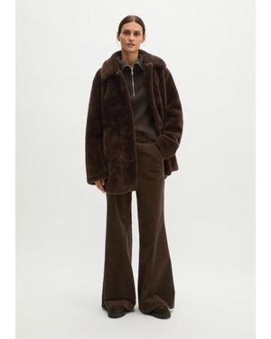 Marc O' Polo Cappottino Corto Teddy Dal Taglio Casual - Marrone