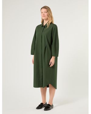 Marina Rinaldi Robe-Chemise En Toile De Coton - Vert