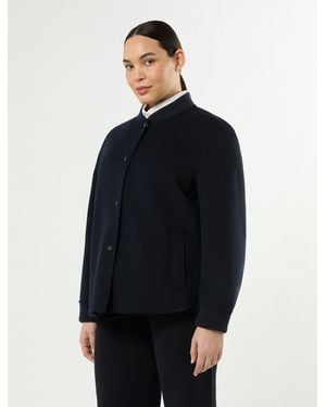 Marina Rinaldi Veste En Double De Laine Mélangée - Bleu