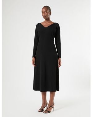 Marina Rinaldi Kleid Aus Viskose Mit Stretchanteil - Schwarz