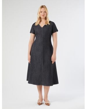 Marina Rinaldi Kleid Aus Baumwolle - Blau