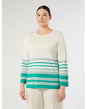 Marina Rinaldi Pullover Aus Seide Und Baumwolle - Grün