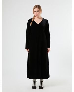 Marina Rinaldi Kleid Aus Samt-Jersey - Schwarz