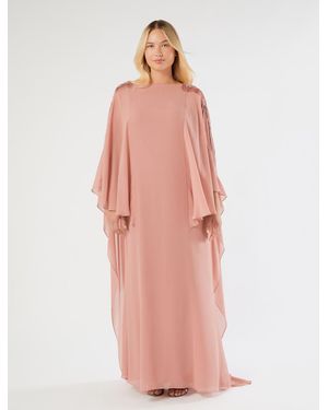 Marina Rinaldi Besticktes Kleid Aus Seiden-Georgette - Pink