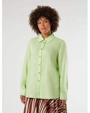 Marina Rinaldi Chemise En Lin - Vert