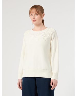 Marina Rinaldi Pull En Cordonnet De Coton - Blanc
