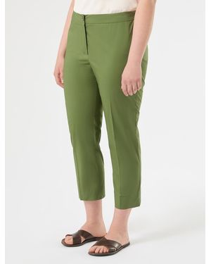 Marina Rinaldi Hose Aus Baumwolle Mit Stretchanteil - Grün