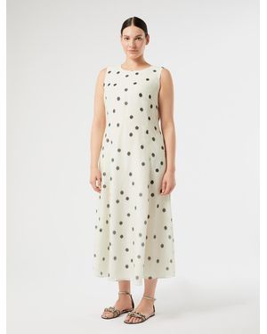 Marina Rinaldi Robe En Voile De Soie - Blanc