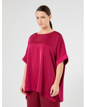 Marina Rinaldi Poncho Aus Satin - Rot