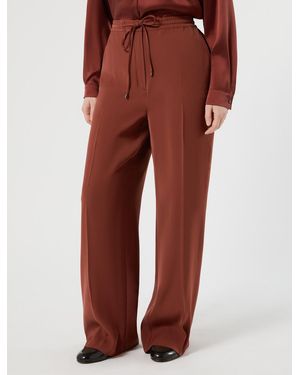 Marina Rinaldi Weite Hose Aus Twill - Rot