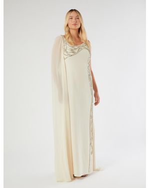 Marina Rinaldi Besticktes Kleid Aus Cady - Weiß