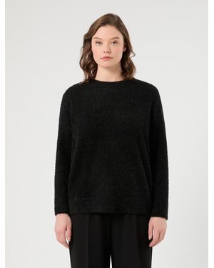 Marina Rinaldi Pull En Fil Effet Givré - Noir