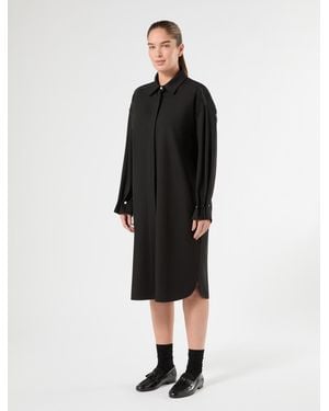Marina Rinaldi Hemdblusenkleid Aus Jersey - Schwarz