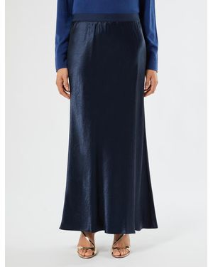 Marina Rinaldi Rock Aus Envers-Satin - Blau