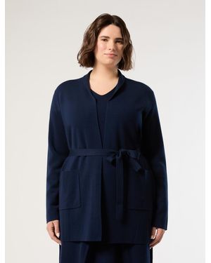 Marina Rinaldi Cardigan Aus Wolle - Blau