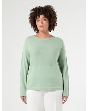 Marina Rinaldi Pull En Pur Coton - Vert