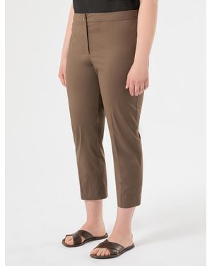 Marina Rinaldi Hose Aus Baumwolle Mit Stretchanteil - Natur